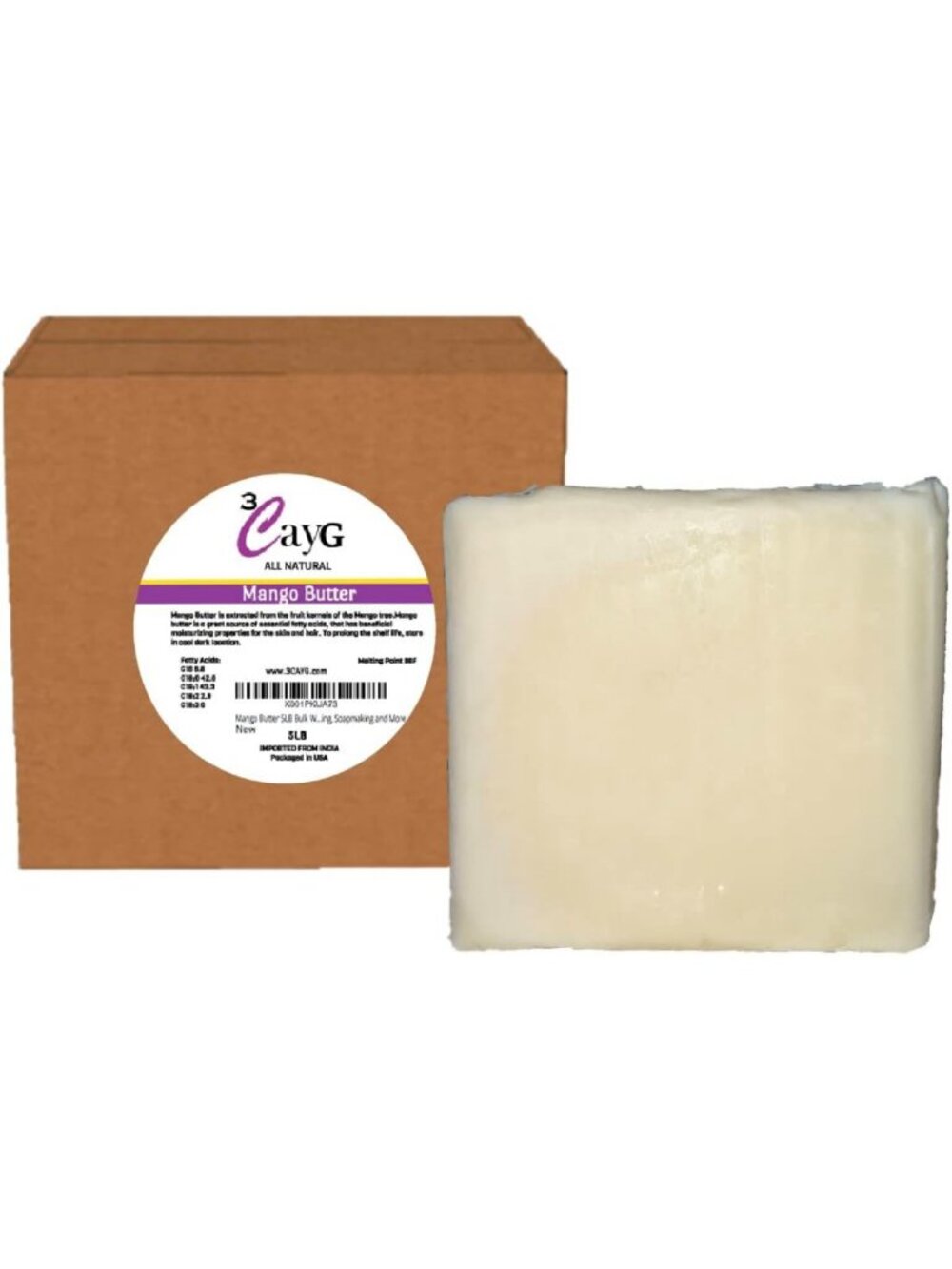 All-Natural Mango Butter 5LB | Ideal for Whipped Body Lotion & Soap Making